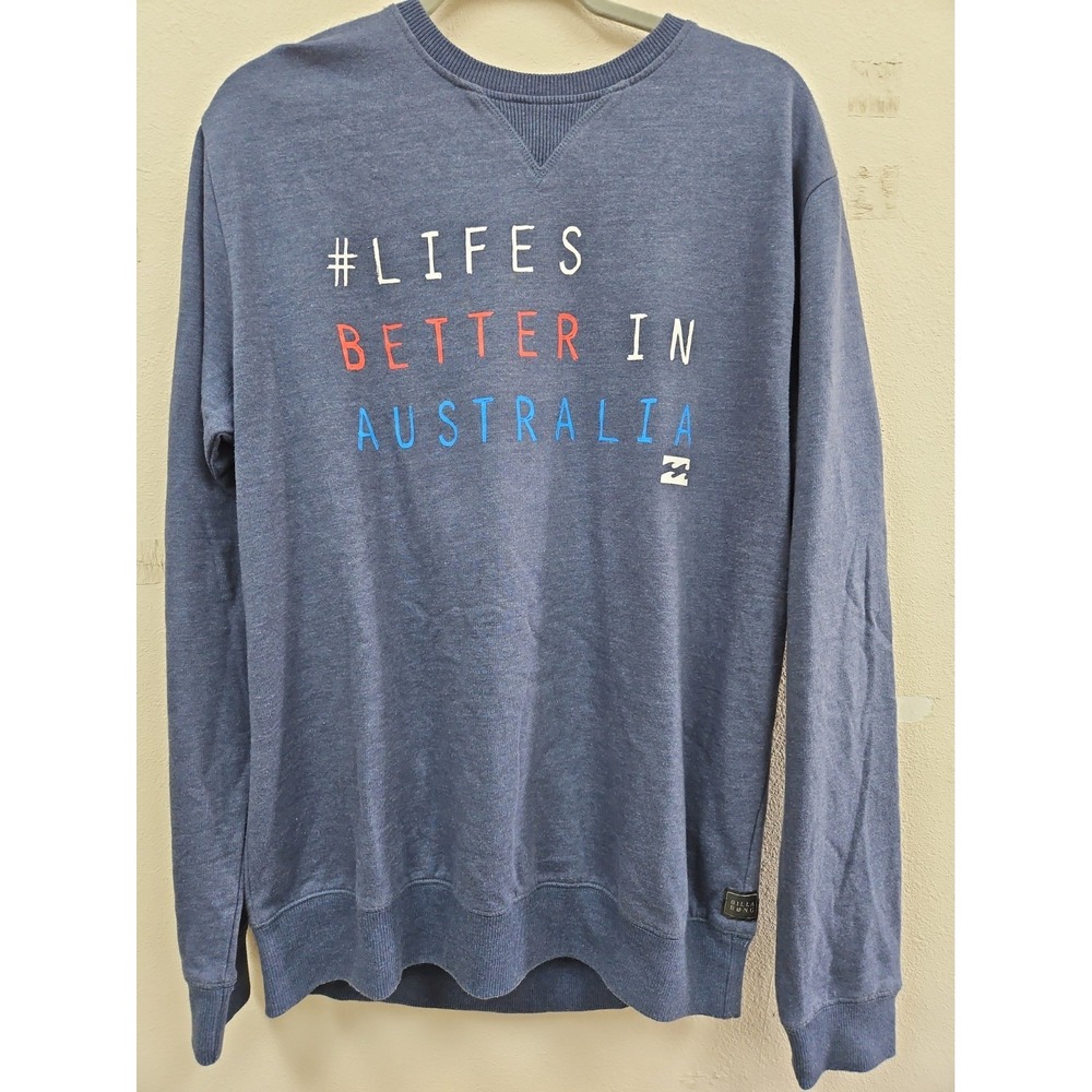 Billabong Women's Crewneck Sweatshirt XL Lifes Better In Australia Unisex